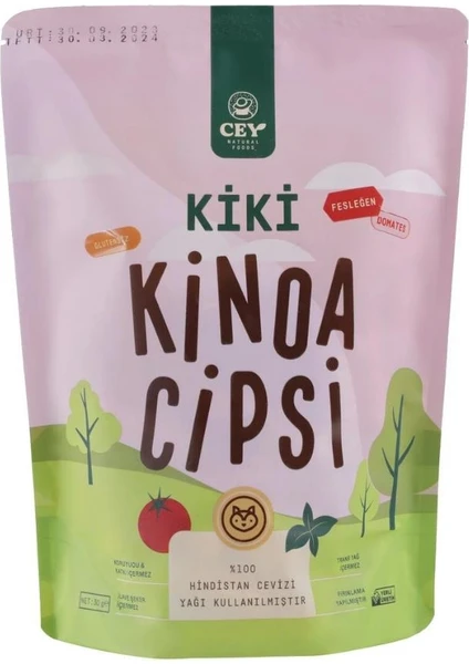 Cey Natural Foods Cey Natural Kiki Kinoa Cipsi Domates Fesleğen 30 gr