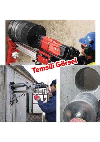 Elmas Karot Ucu 140 mm Shun Beton Zemin Duvar Delme Delik Açma Panç Aparat Uç Deprem Numune Al Test