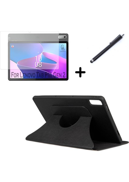 Lenovo Tab P11 2.nesil 11.5 Inç TB350FU Uyumlu Fest Tablet Kılıfı Ekran Koruyucu ve Kalem Seti
