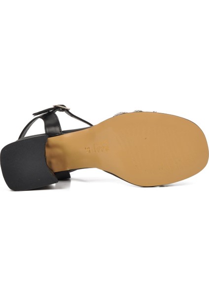 284057 Siyah Kadın Abiye Sandalet