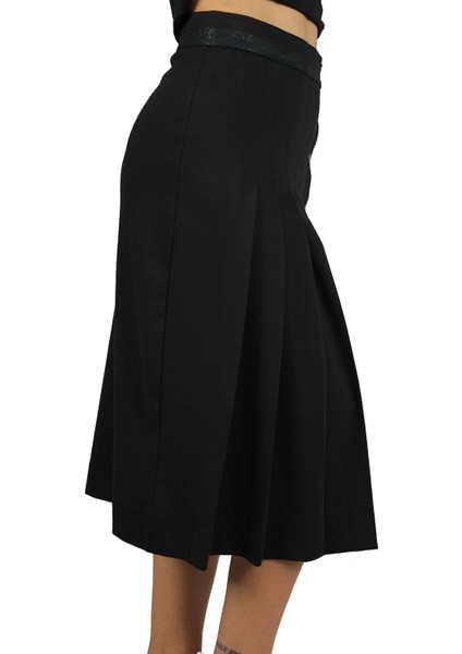 Kadın Dar Midi Boy Saten Günlük Siyah Etek Naar 71505 fiyatları