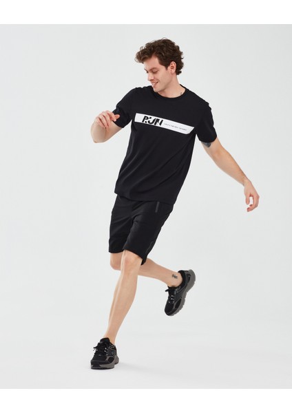 Graphic T-Shirt M Short Sleeve Erkek Siyah Tshirt S241009-001