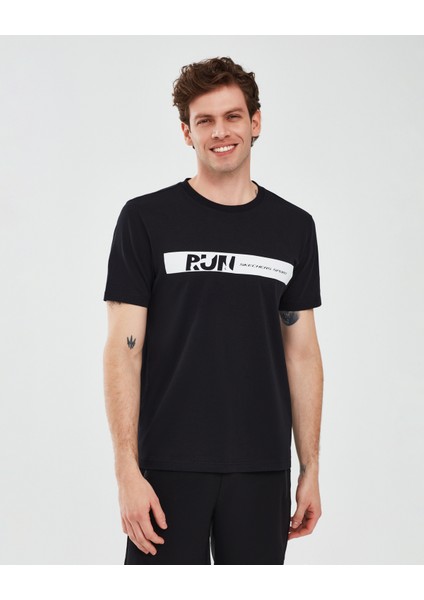 Graphic T-Shirt M Short Sleeve Erkek Siyah Tshirt S241009-001