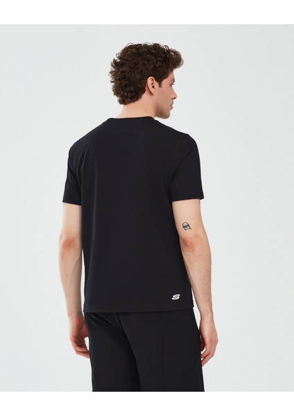 Graphic T-Shirt M Short Sleeve Erkek Siyah Tshirt S241009-001 modelleri