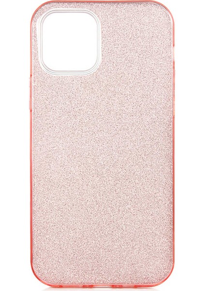 Apple iPhone 12 Mini Uyumlu Shining Silikon - Rose Gold