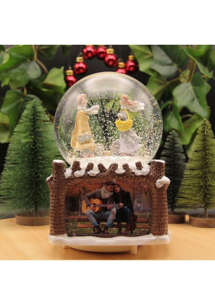 Fotoğraf Çerçeveli Romantik Aşıklar Sevgiliye Hediye Kar Küresi