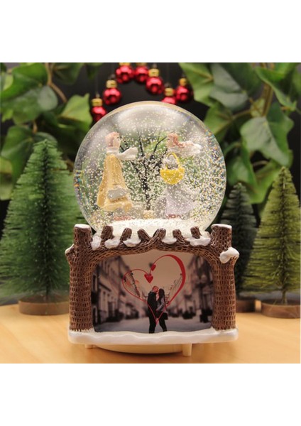 Fotoğraf Çerçeveli Romantik Aşıklar Sevgiliye Hediye Kar Küresi fırsatları