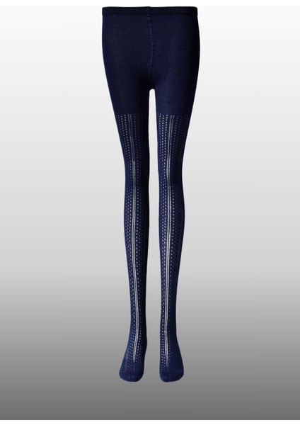 Kız Çocuk Karina Örgü Pamuklu Mesimlik Lacivert Renkli Külotlu Çorap fırsatları