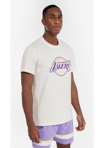 Tarmak Yetişkin Beyaz Spor Tişörtü NBA Lakers TS 900 - Basketbol
