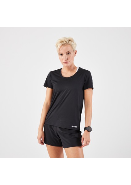 Kalenji Kadın Tişört - Koşu - Siyah - Kiprun Run 100