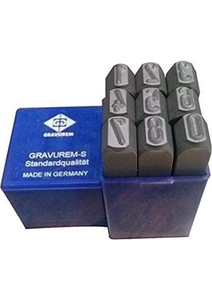 Tekno Trust Mekanik Çelik Numaratör Rakam 5 mm Baskı Damga Seti Zımba Çakma