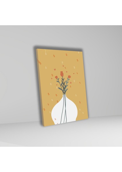 3'lü Kanvas Duvar Tablosu Seti Renkli Fincan ve Vazoda Çiçekler modelleri