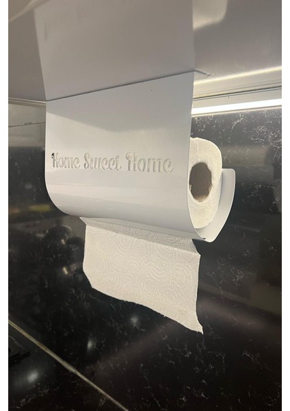 Home Sweet Home Temalı Beyaz Kağıt Rulo Havluluk modelleri