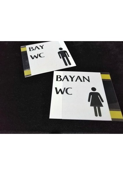 Yapışkanlı Pvc Wc Gösterge Bay Wc Tabelası Yönlendirme Resmi Wc Tuvalet İşareti