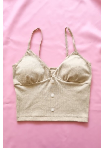 Moda Kadın Pedli Büstiyer Crop