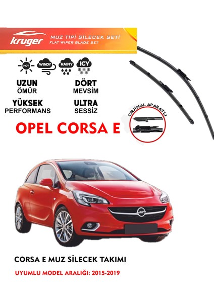 Opel Corsa E 2015-2019  Muz Silecek Takımı