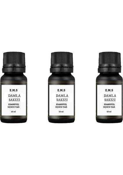 Damla Sakızı Esansiyel Uçucu Yağ 3 Adet Buhurdanlık Yağı Difüzör Esansı Aromaterapi Yağı 3 x 10 ml