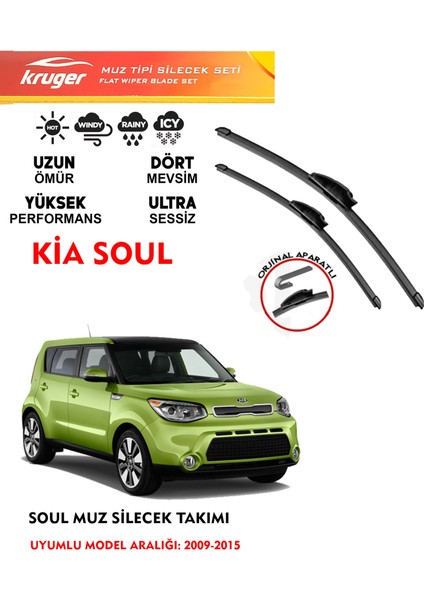 Kia Soul Muz Silecek (2009-2015) Arası Araca Özel Orjinal Aparat