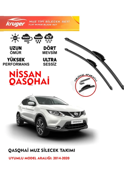 Nissan Qashqai Muz Silecek Takımı (2014-2020)