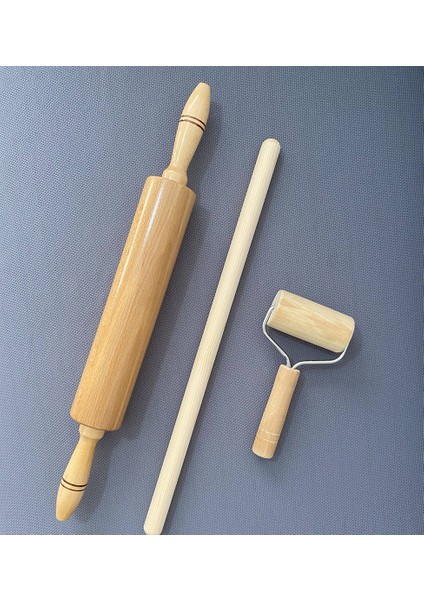 Flavor Kitchen Ahşap Döner Başlıklı Merdane + Oklava + Silindir Rulo/rulet Hamur Açıcı-Şekillendirici 3'lü Set fiyatları