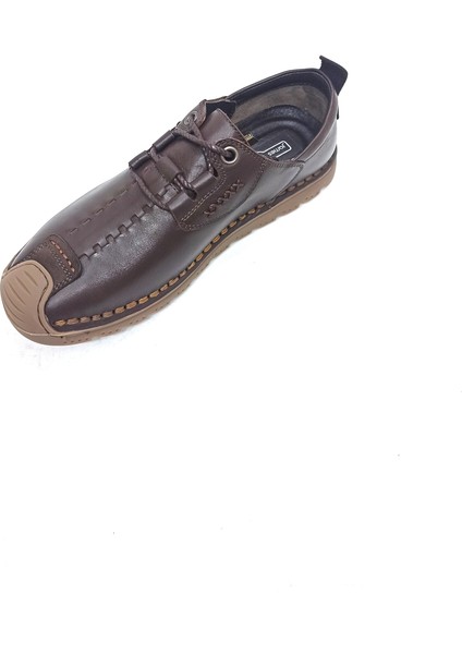 Kahverengi Deri Erkek Sneaker Ayakkabı modelleri