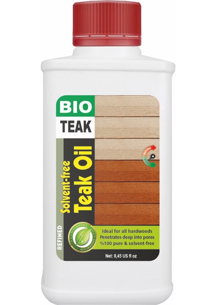 Bıo-Teak Oıl / Refıned (250 Ml) Solventsiz - Rafine Teak Yağı