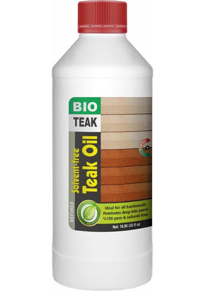Bıo-Teak Oıl / Refıned (500 Ml) Solventsiz - Rafine Teak Yağı