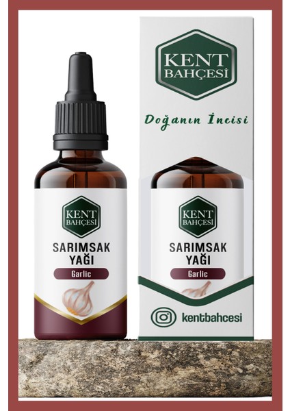 Kent Bahçesi Sarımsak Yağı 100 ml Soğuk Sıkım %100 Saf Doğal ve Katkısız Garlic Carrier Oil