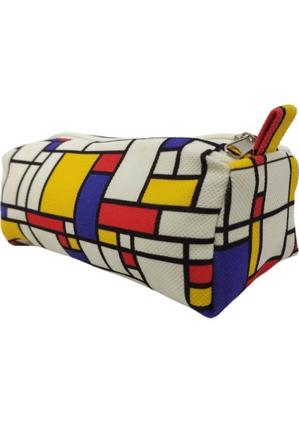 Mondrian De Stijl Astarlı Yıkanabilir Bez Kalemlik Kalem Kutusu Makyaj Çantası fiyatları