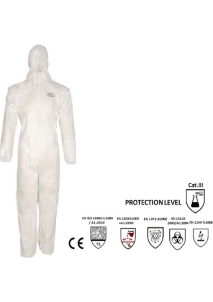 Ultrasonic Dikiş Lamine Vücut Koruma Tulumu Işgüvenliği Ekipmanı Polly Cover Tulum Altınay Kimya