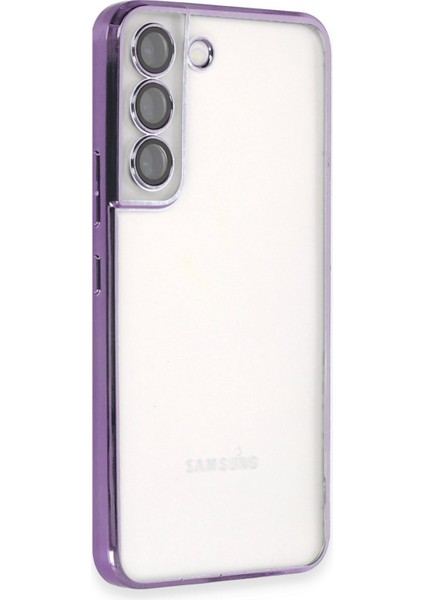 Samsung Galaxy S22 Kılıf Razer Lensli Silikon - Mor 327107