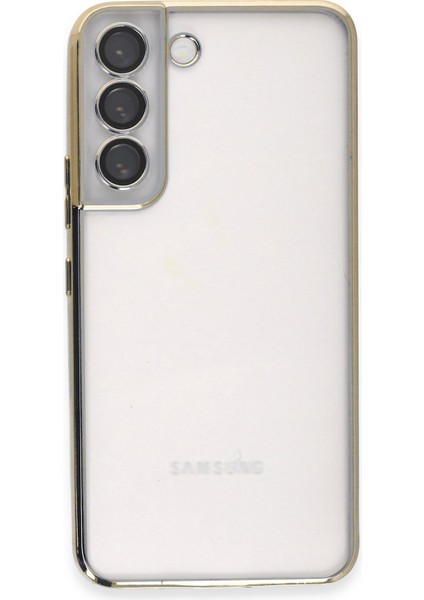 Samsung Galaxy S22 Kılıf Razer Lensli Silikon - Gold 327107