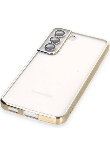 Samsung Galaxy S22 Kılıf Razer Lensli Silikon - Gold 327107