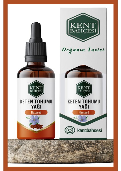 Kent Bahçesi Keten Tohumu Yağı 30 ml %100 Saf Doğal ve Katkısız Soğuk Sıkım Cold Press Flax Seed Oil