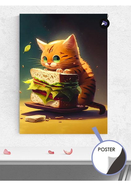 Cute Cat Kedi Manga Anime Poster - Afiş - Dekoratif Duvar Posteri