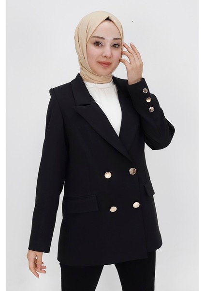 2403 Sahte Cep Detaylı Kısa Boy Kruvaze Yaka Blazer Ceket fiyatları