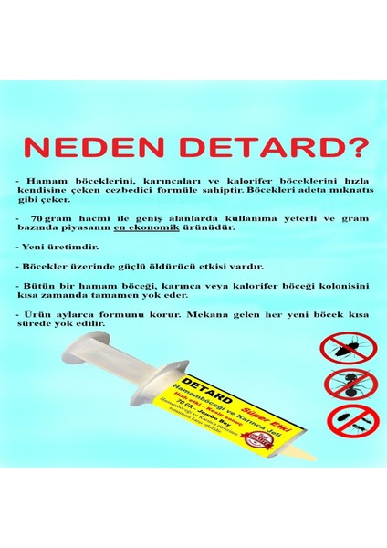 Hamam Böceği ve Karınca Jeli 70 Gr. Süper Etkili Böcek Ilacı Kokusuz Güvenli modelleri