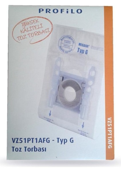 Tekno Trust Süpürge Toz Torbası Orijinal G Tipi Pakette 5 Adet