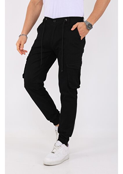 2Five Erkek Kargo Cepli Lastik Paça Basic Gabardin Jogger Pantolon