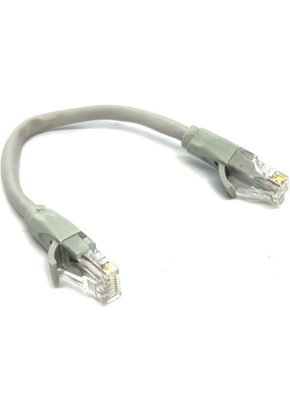 20CM Cat6 Patch Kablo 20 cm Ethernet Kablosu Utp Lan Kablosu Internet Kablosu Gri Renk