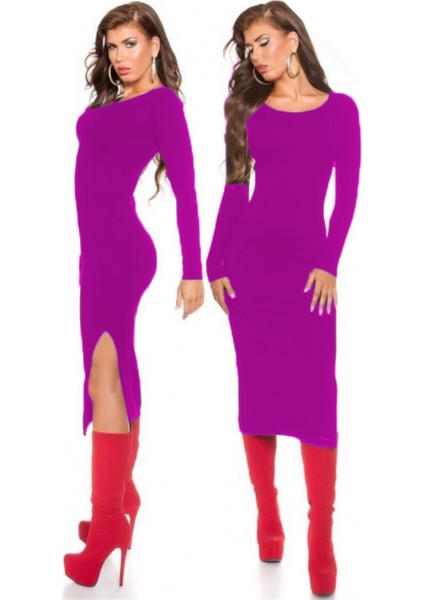 Beruflic B101171 Uzun Kollu Yırbrfaçlı Kalem Elbise indirimleri