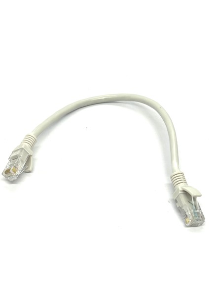 30CM Cat6 Patch Kablo 30 cm Ethernet Kablosu Utp Lan Kablosu Internet Kablosu Gri Renk