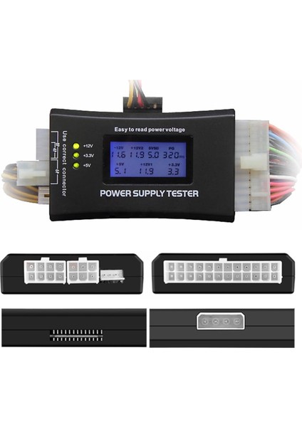 Atx, Itx, Btx, Pcı E, Sata, HDD Için LCD Ekran 20/24 4/6/8 Pin Bilgisayar Pc Güç Kaynağı Test Cihazı