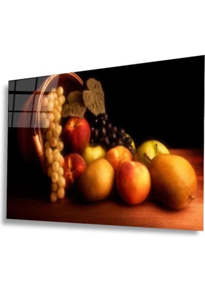 Meyveler Cam Tablo 4mm Dayanıklı Temperli Cam
