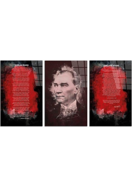 Atatürk - Istiklal Marşı - Gençliğe Hitabe 3 Parça Tablo