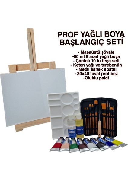 Profesyonel Yağlı Boya Başlangıç Seti ( Aradığınız Kalite ve Her Şey Bu Sette ) Yeni - New
