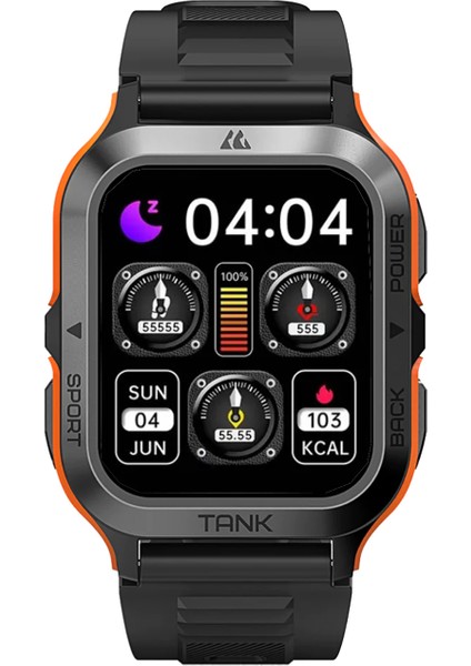 2 Yıl Kospet Tank M2 Watch Akıllı Saat (2 Yıl Kvk Teknik Servis Garantili) Turuncu Kvk Garantili Si