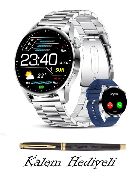 49 mm SK32 Max Amoled Ekranlı Akıllı Saat Kalem Hediyeli Yok 2" - 2.5" Ithalatçı Garantili Gümüş An