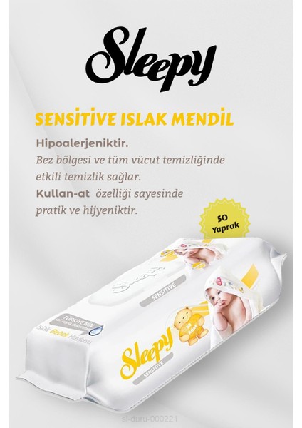 150 Adet Sensitive Islak Mendil, Toz Kovar Hediyeli