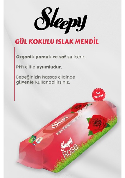 250 Adet Gül Kokulu Islak Havlu, Lavantalı Mobilya Cilası Hediyeli